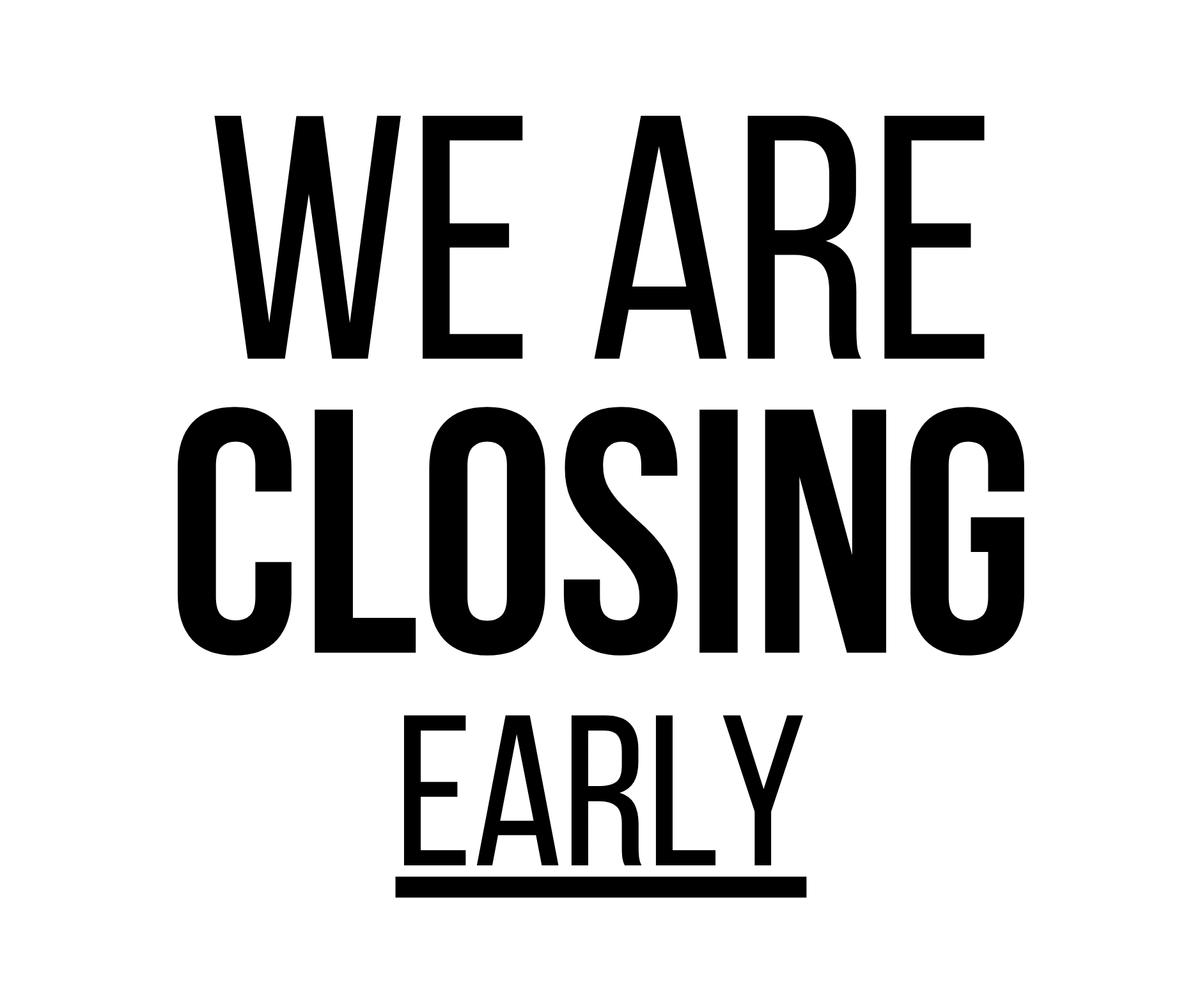 closed early sign: printable templates (free pdf downloads)